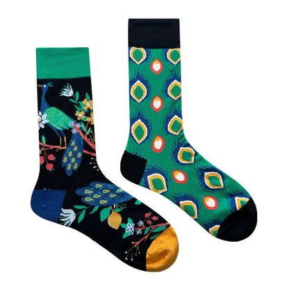 Flower Peacock Quarter Socks - image 1