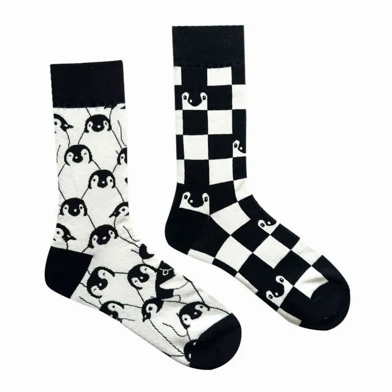 Penguin Cartoon Quarter Socks - image 1