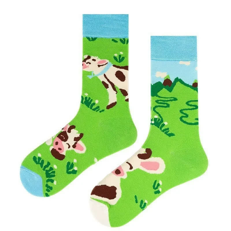 Grassland Cow Quarter Socks - image 1