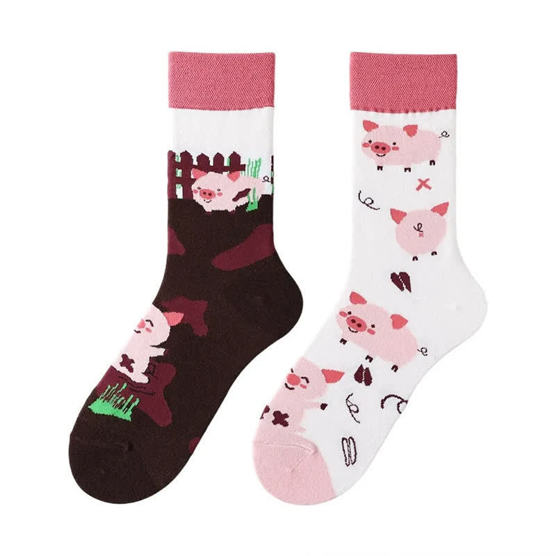Cute Pig Quarter Socks - image 1