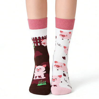 Cute Pig Quarter Socks - Pink - EU36-43(US3-9) - image 0