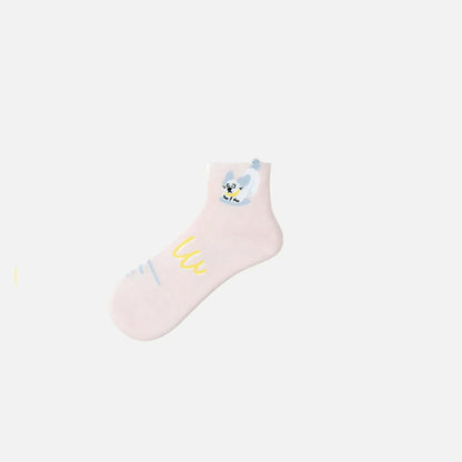 Cute Cartoon Quarter Socks(5 Pairs) - image 2