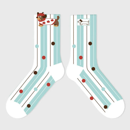 Cute Panda Cartoon Quarter Socks(3 Pairs) - image 4