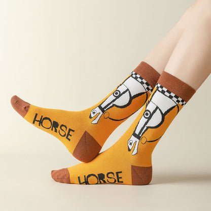 Cartoon Horse Quarter Socks(3 Pairs) - image 3