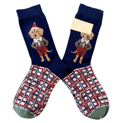 Retro Cute Dog Quarter Socks(4 Pairs) - image 3