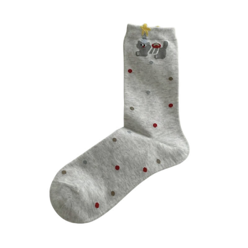 Cute Pattern Heart Socks(5 Pairs) - image 2