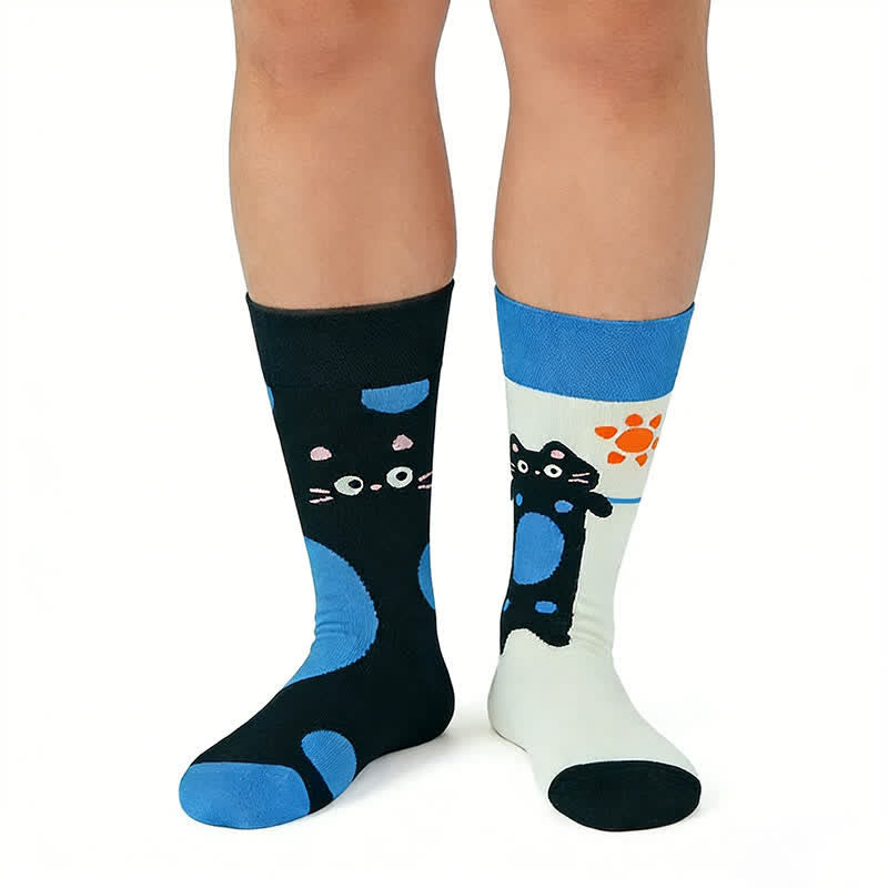 Cool Cat Quarter Socks - Blue - EU36-43(US3-9) - image 0