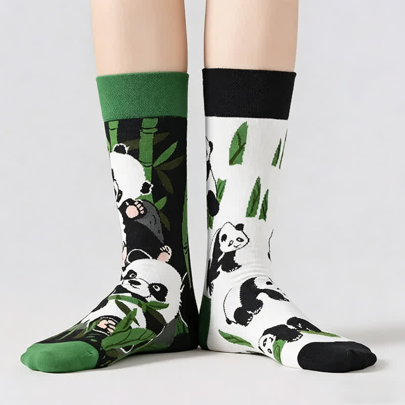 Playful Panda Bamboo Quarter Socks - Green - EU36-43(US3-9) - image 0