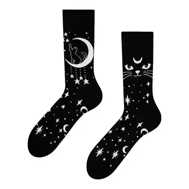 Moon Cat Quarter Socks - image 1