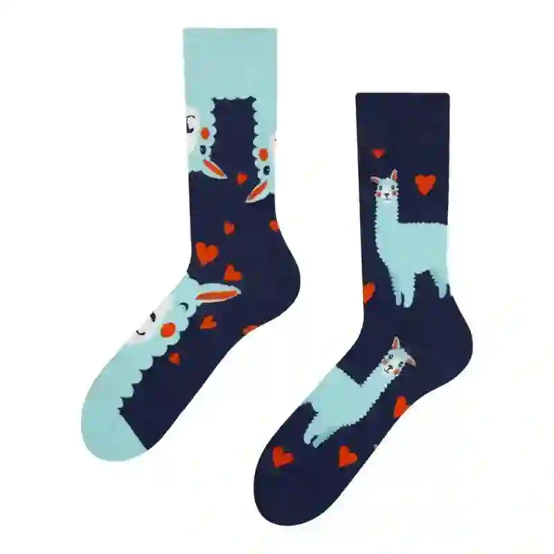 Alpaca Heart Quarter Socks - image 1
