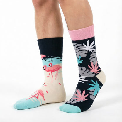 Flamingo Tropical Quarter Socks - Pink - EU35-43(US2-9) - image 0
