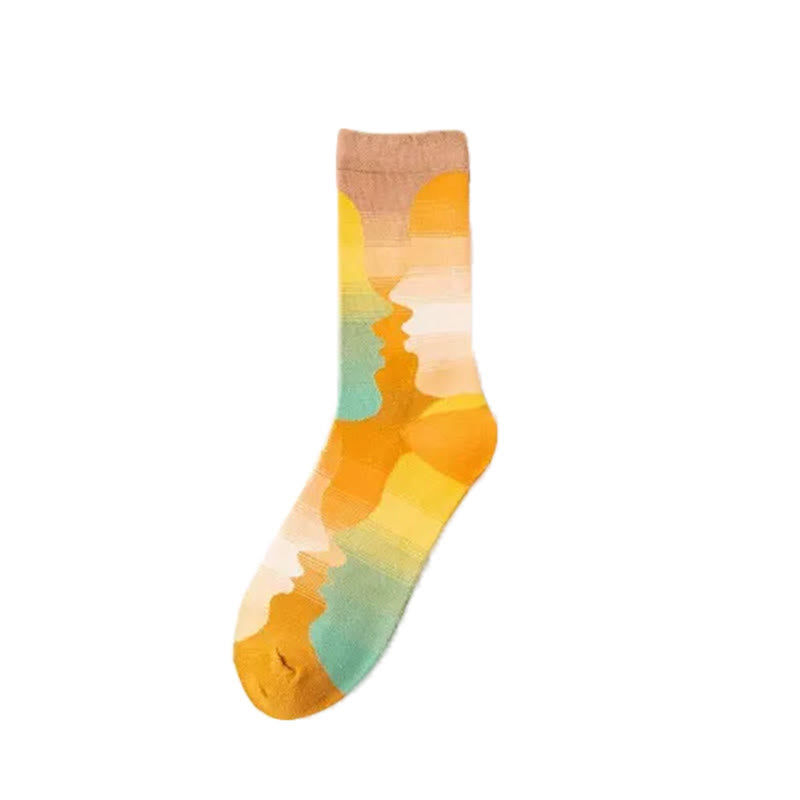 Playful Painting Pattern Quarter Socks(3 Pairs) - image 6