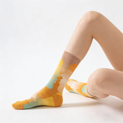Playful Painting Pattern Quarter Socks(3 Pairs) - image 2