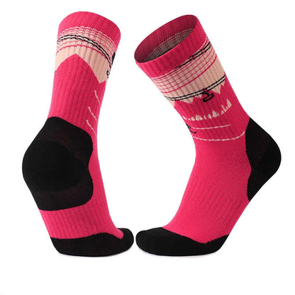 Wool Cushioned Hiking Quarter Socks - Red - EU35-39(US2-6) - image 5