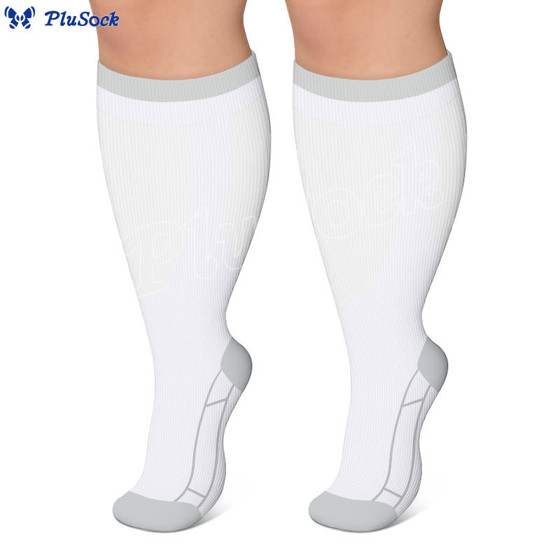 Plus Size Classic Solid Compression Socks - image 2