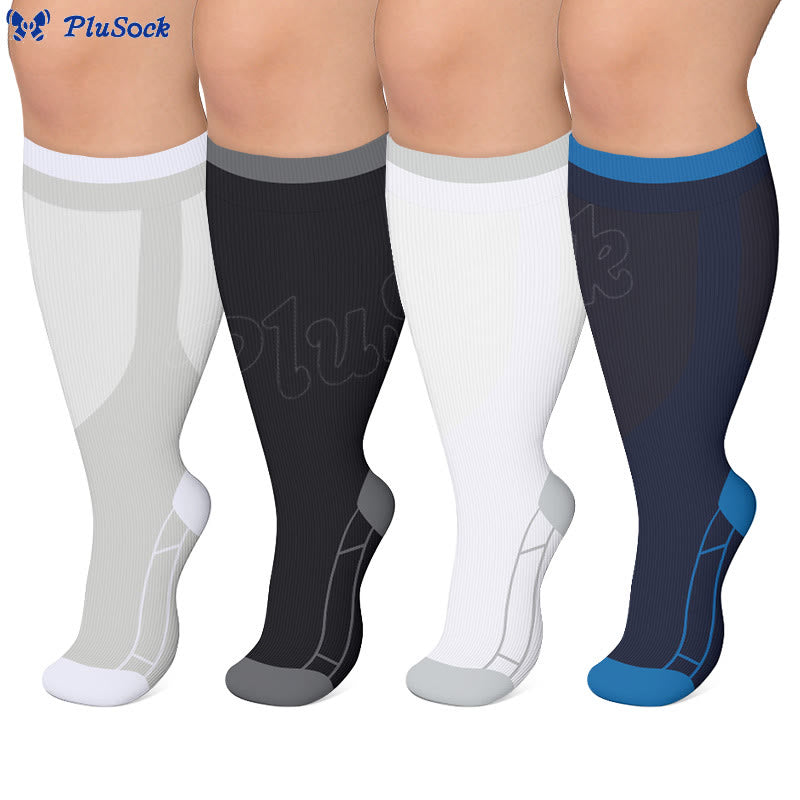 Plus Size Classic Solid Compression Socks - image 0