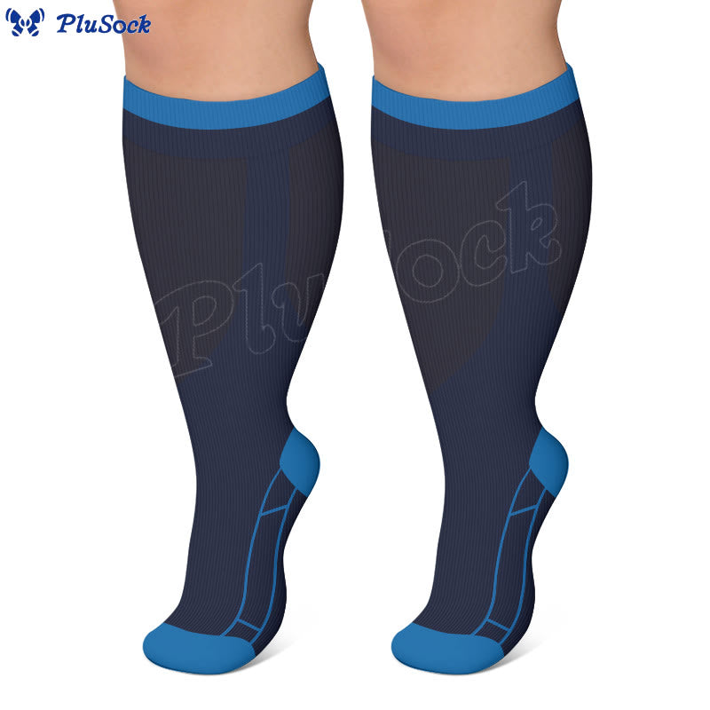 Plus Size Classic Solid Compression Socks - image 4