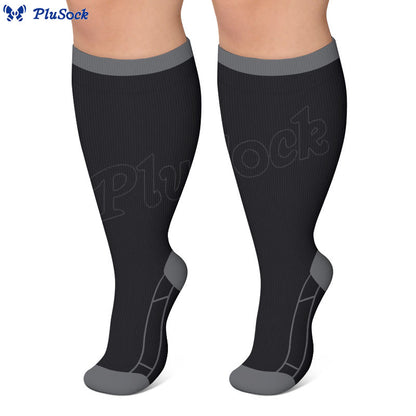 Plus Size Classic Solid Compression Socks - image 1