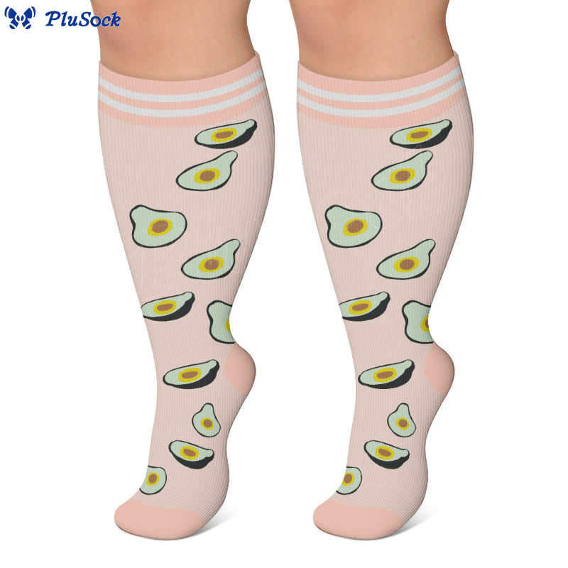 Plus Size Fruity Fun Compression Socks(4 Pairs) - image 5