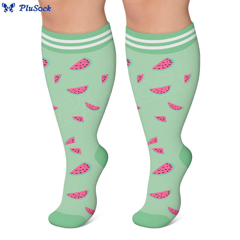 Plus Size Fruity Fun Compression Socks(4 Pairs) - image 4