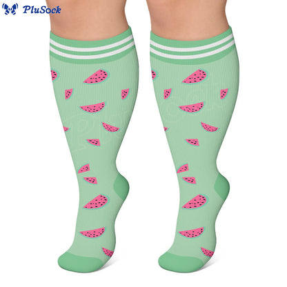 Plus Size Fruity Fun Compression Socks(4 Pairs) - image 4