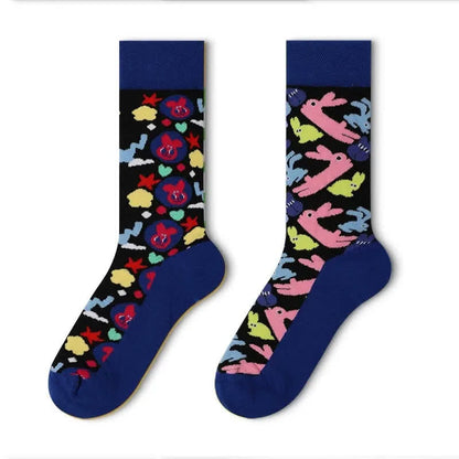 Cute Bunny Quarter Socks - Navy - EU35-43(US2-9) - image 1