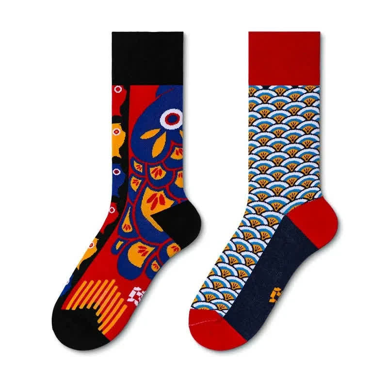 Colorful Fish Quarter Socks - image 1