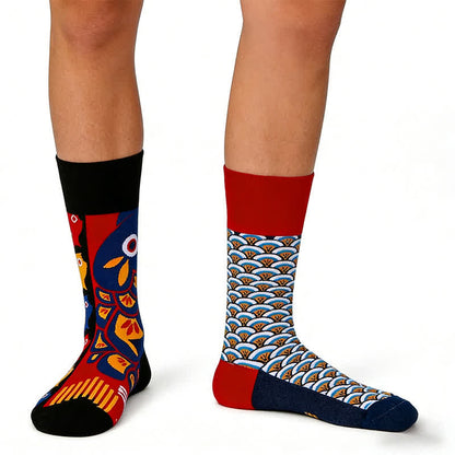 Colorful Fish Quarter Socks - Red - EU35-43(US2-9) - image 0