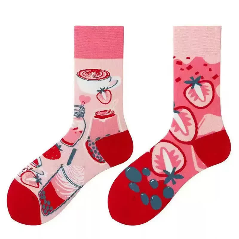 Cute Strawberry Quarter Socks - image 1