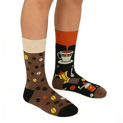 Cartoon Coffee Quarter Socks - Coffee - EU36-43(US3-9) - image 0