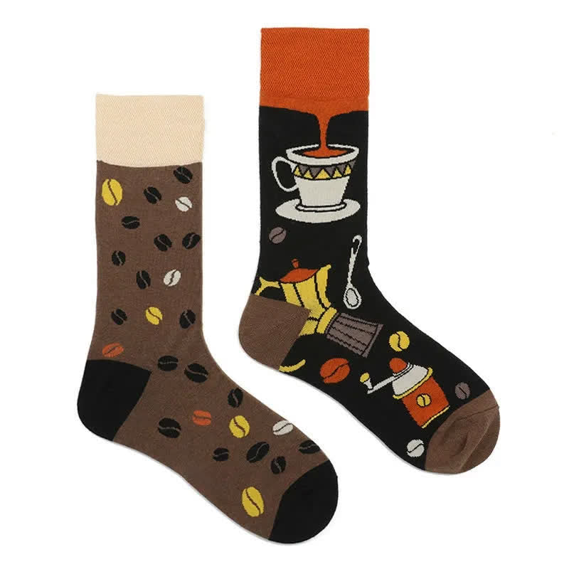 Cartoon Coffee Quarter Socks - image 1