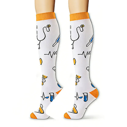 Heart Rate Monitors Knee High Compression Socks(6 Pairs) - image 1