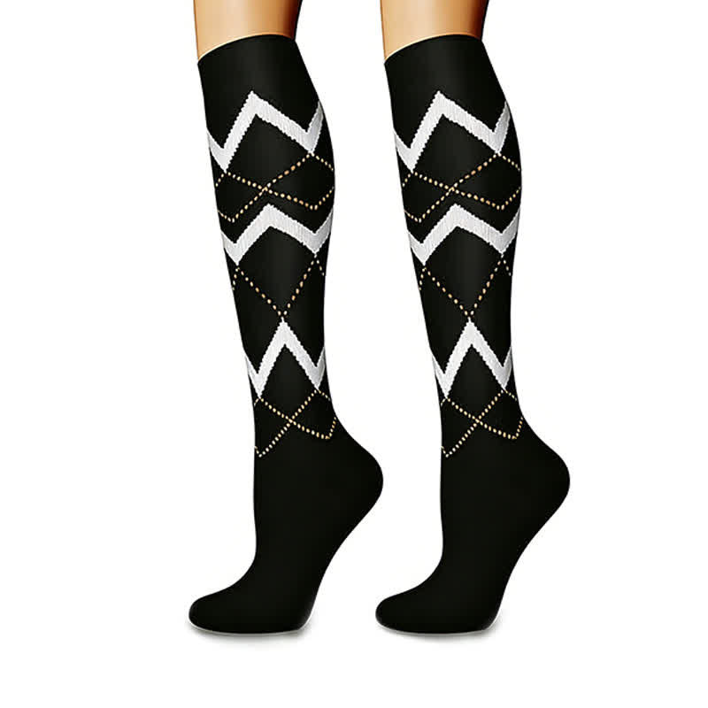 Heart Dots Star Compression Socks(6 Pairs) - image 1