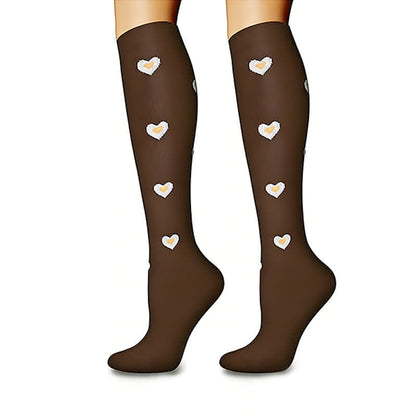 Heart Dots Star Compression Socks(6 Pairs) - image 4