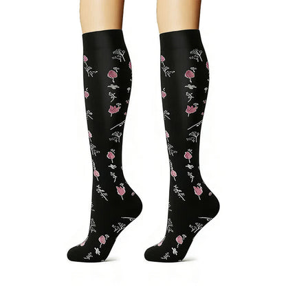 Floral Garden Embroidered Compression Socks(6 Pairs) - image 2