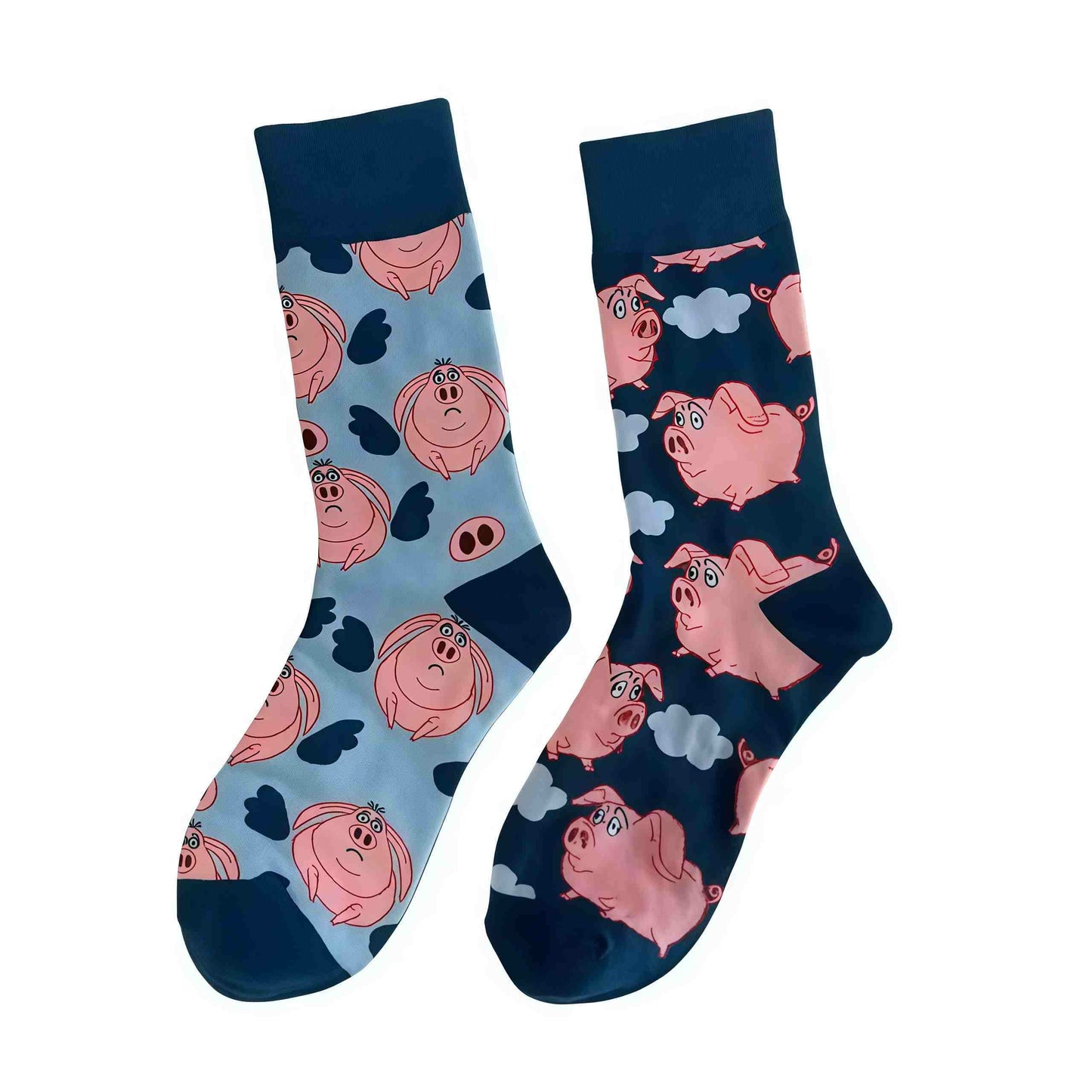 Playful Pig Print Quarter Socks - image 1