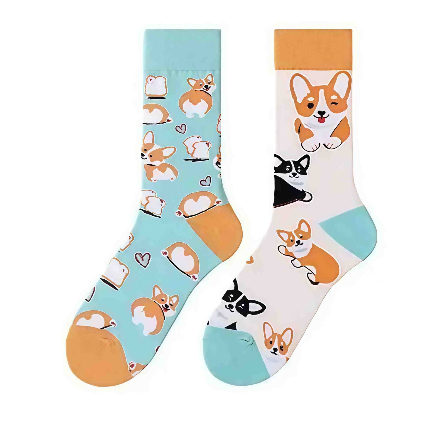 Cute Heart Dog Quarter Socks - image 1