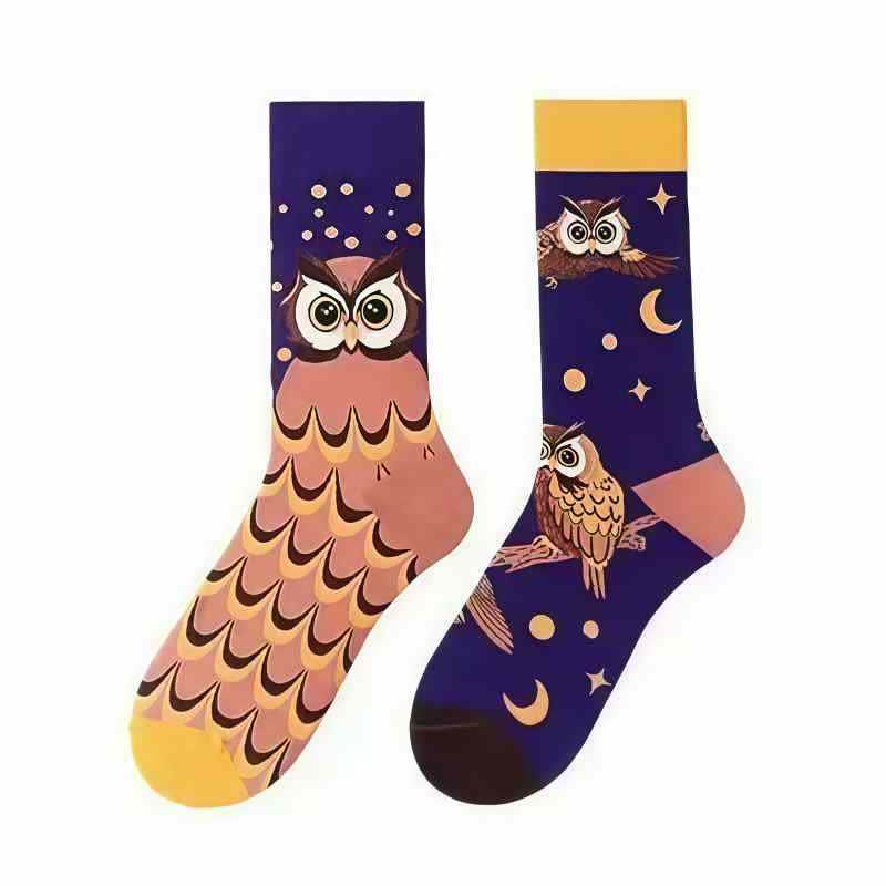 Playful Owl Quarter Socks - image 1