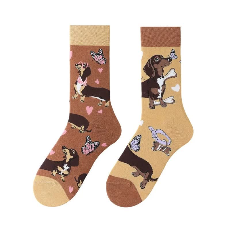 Playful Dachshund Quarter Socks - image 1