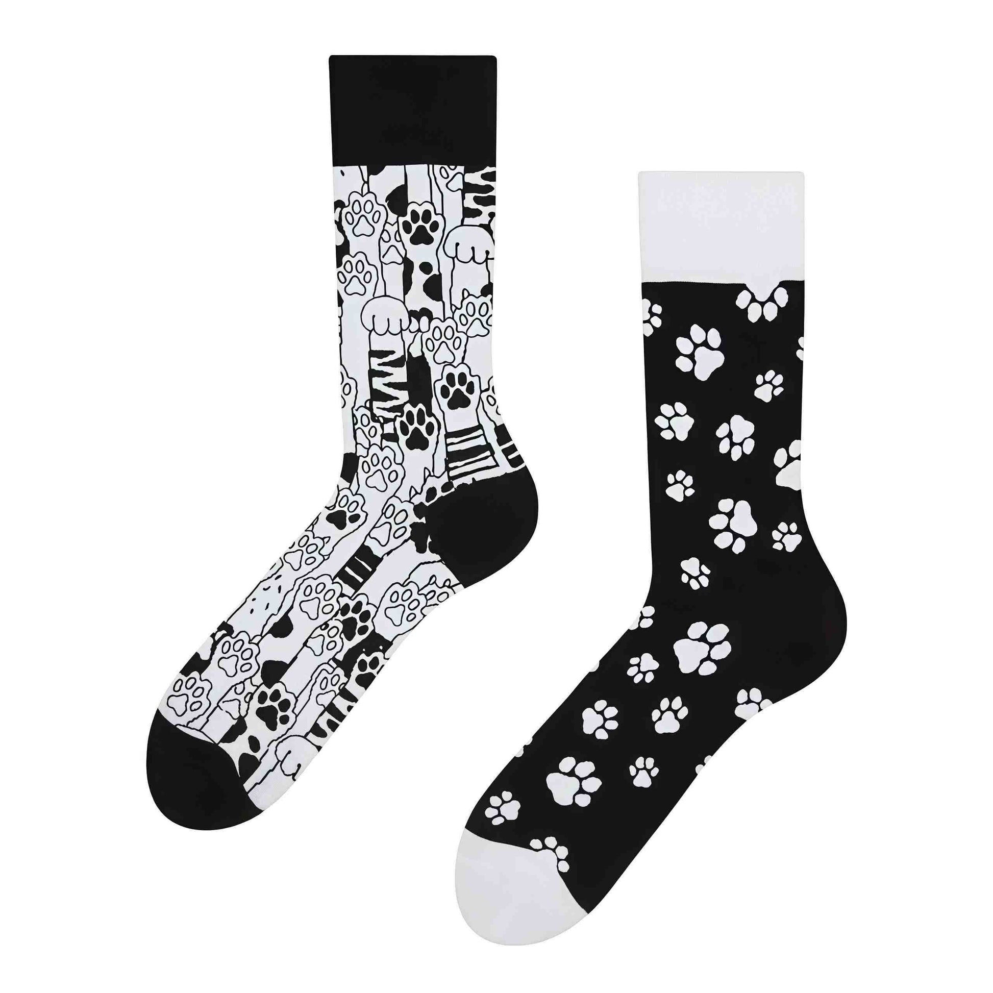 Cat Paw Print Quarter Socks - image 1