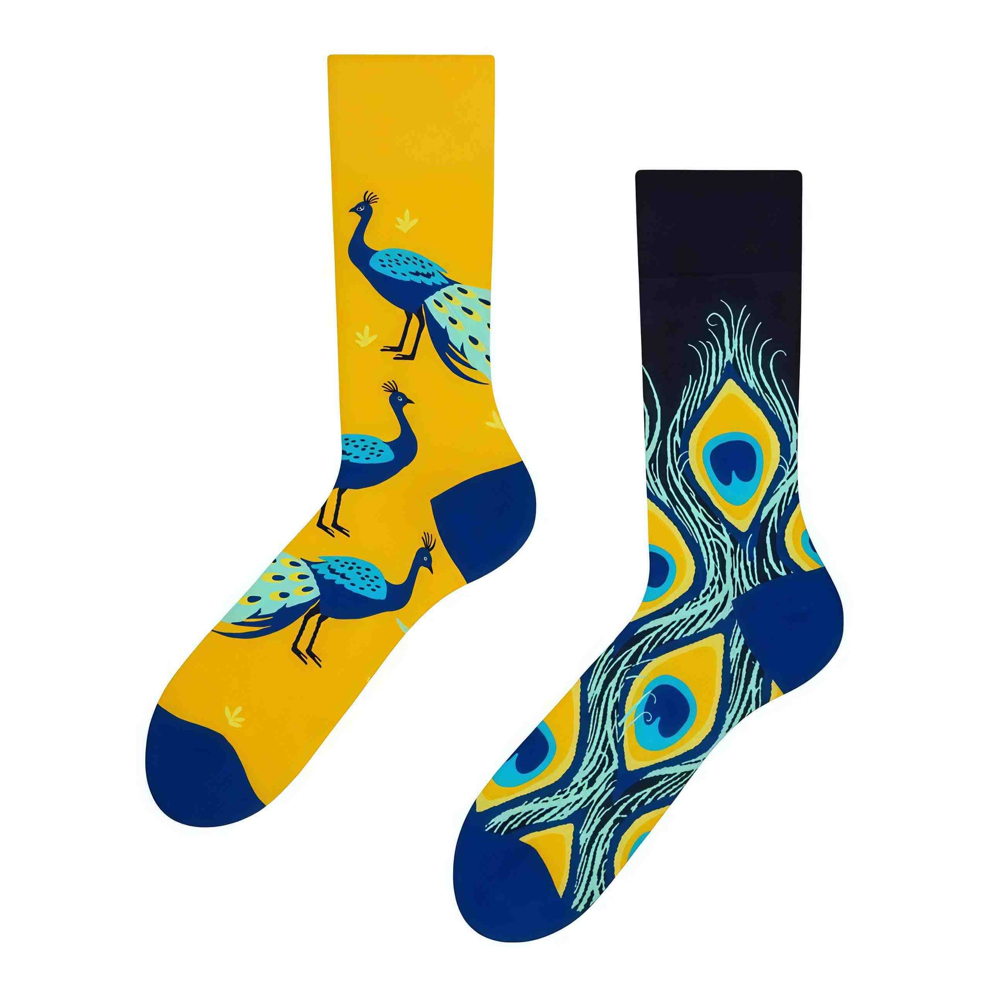 Colorful Peacock Quarter Socks - image 1