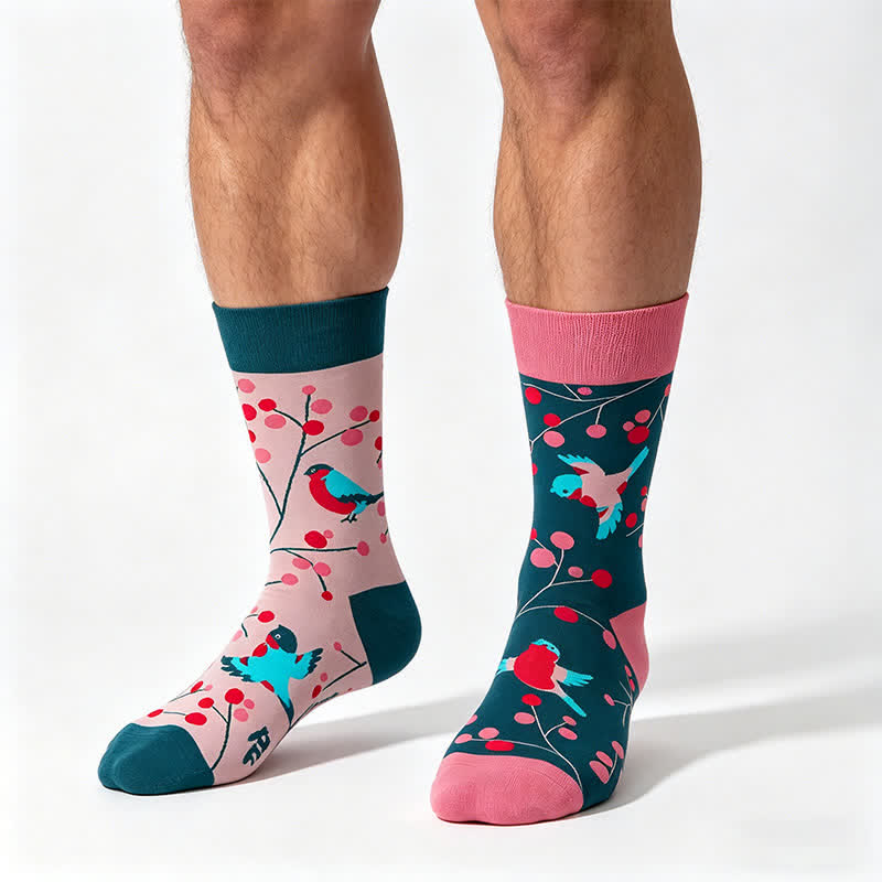 Cartoon Cute Bird Quarter Socks - Pink - EU35-43(US2-9) - image 0