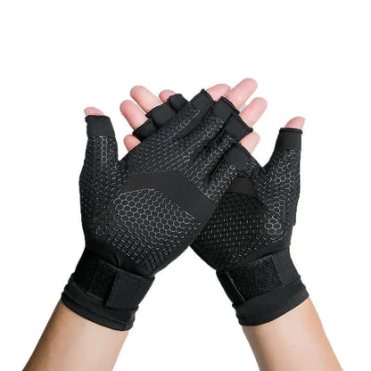 Strappy Style Compression Gloves - Black - L - image 0