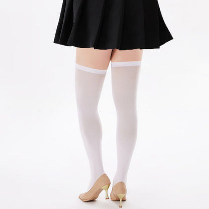 Solid Color Shaping Thigh High Socks(2 Pairs) - image 9