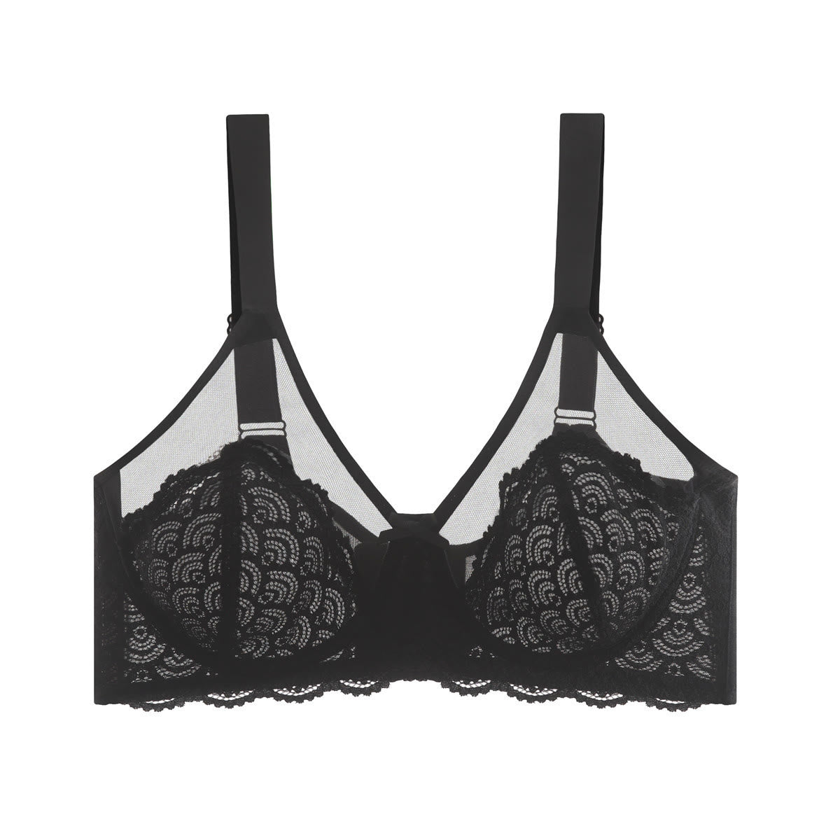 Supportive Lace Comfort Full Coverage Bra - Black - 46 - F - image 9