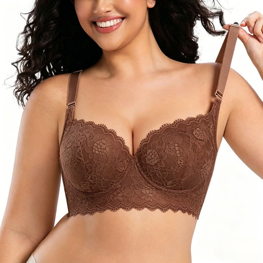 Elegant Lace Brown Full Coverage Bras - image 0