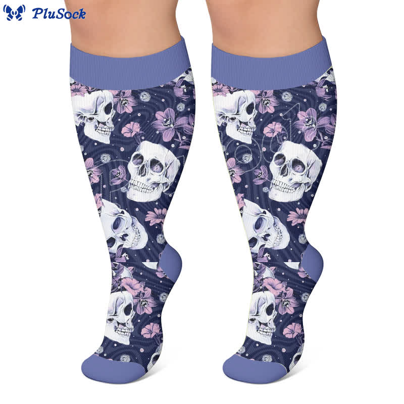 Plus Size Kapok Skull Compression Socks - image 4