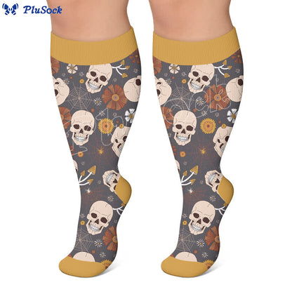 Plus Size Kapok Skull Compression Socks - image 2
