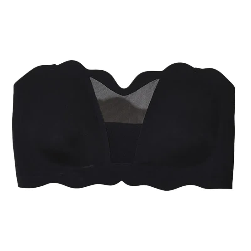 Smooth Support Strapless Wireless Bra - Black - 4XL - image 3