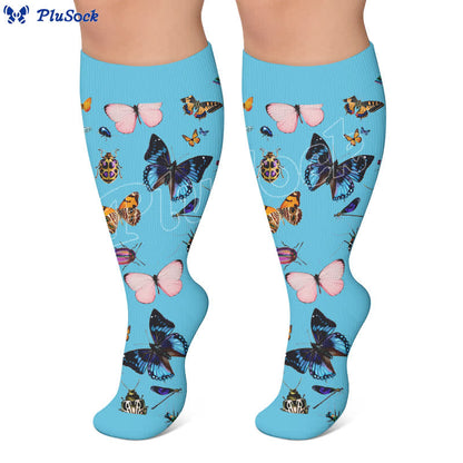 Plus Size Sweet Butterfly Compression Socks - image 4